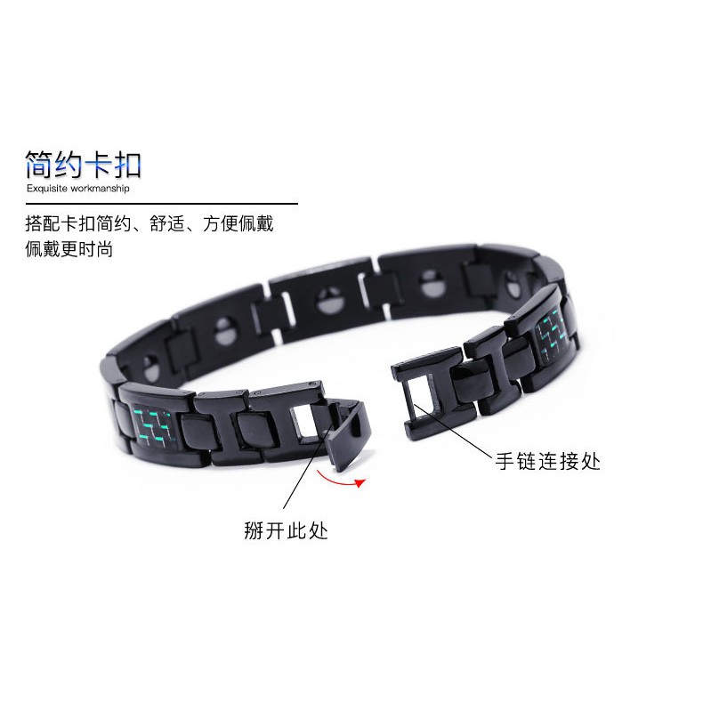 Gelang Baja Karbon Baja Titanium/Gelang Kesehatan Bio Energy Magnetic Gelang Belence-5