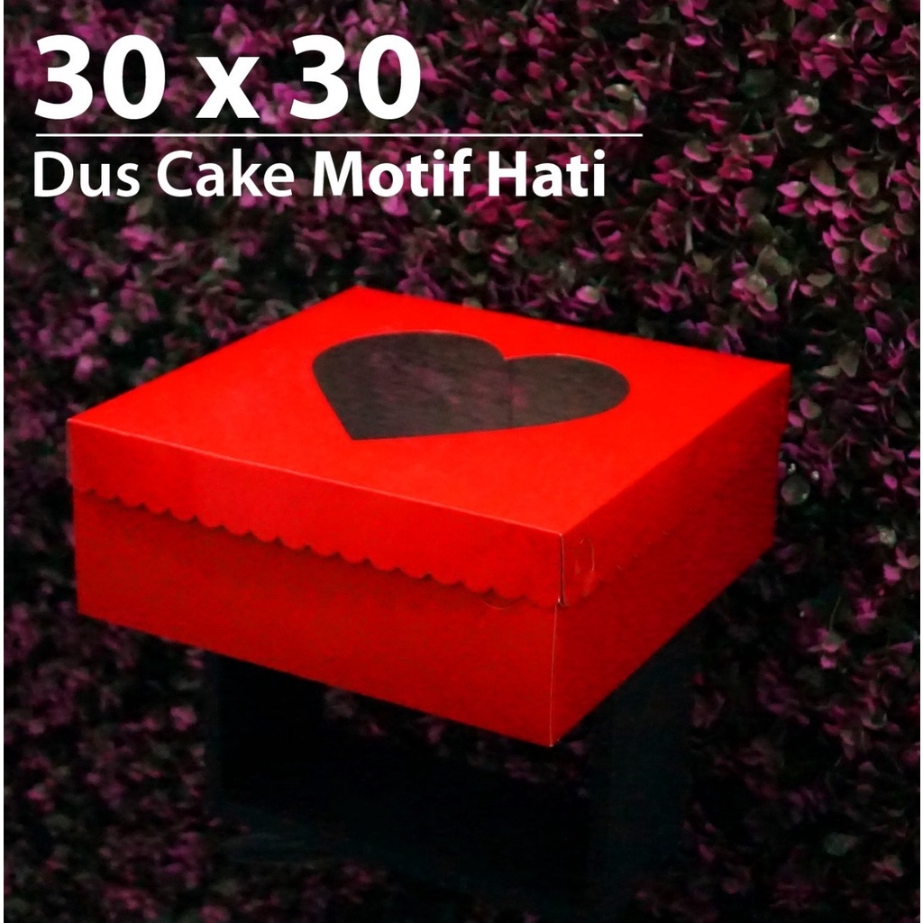 

(10pcs)Cake Box Dus Kue Merah Hati Kotak Hampers 30 x 30 x 11.5 cm