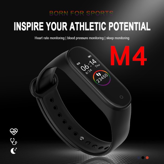 M4 SMART BRACELET NEW VERSION 2019 BLOOD PRESSURE IP67 HD SCREEN