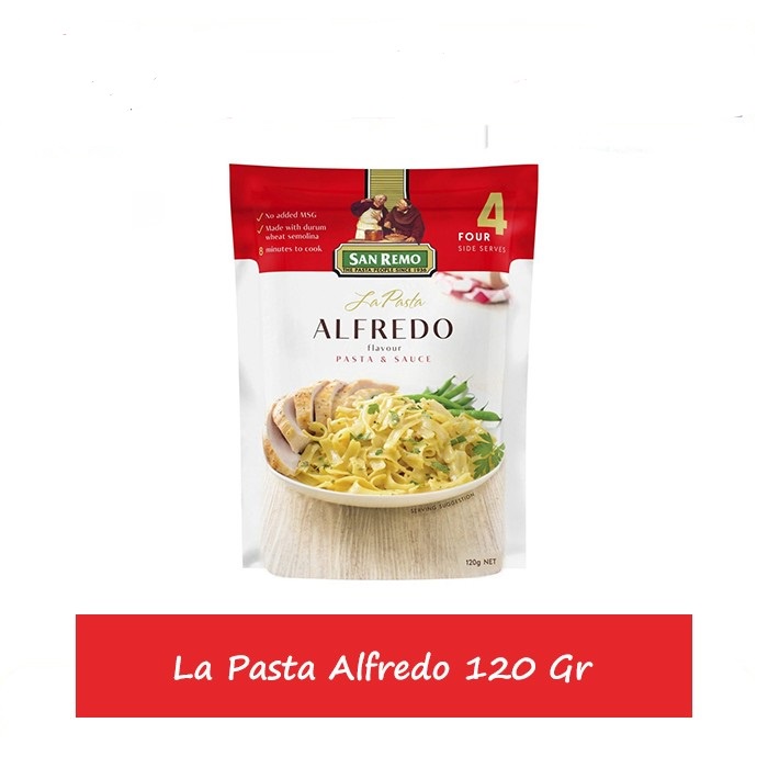 SAUCE &amp; PASTA SAN REMO LAPASTA ALFREDO 120GR