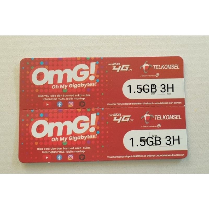 Voucher Telkomsel 1,5 GB