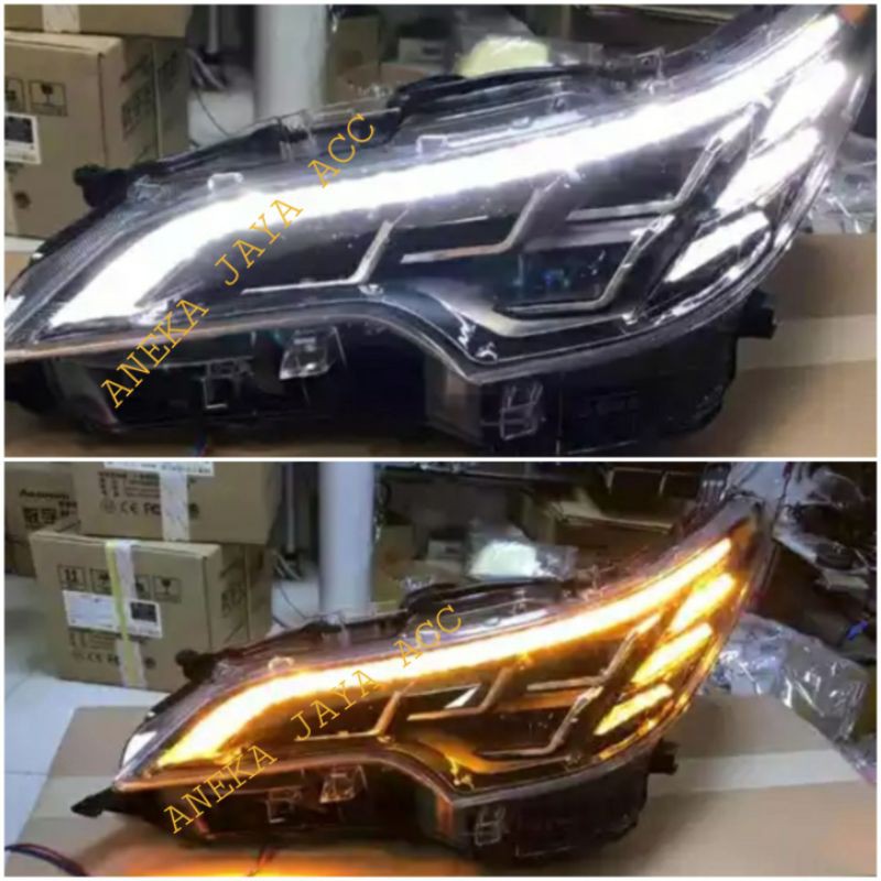 Headlamp Fortuner Vrz 2016 - 2020 Projector Led Drl dan Sein Running