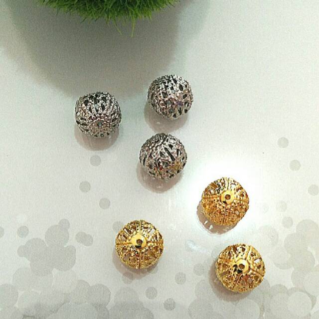 Rondel / Mote / Manik - Manik Logam 10mm