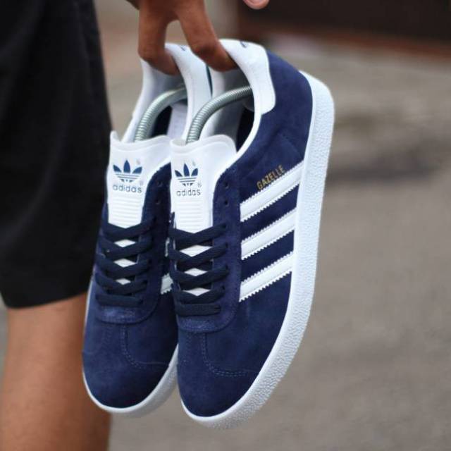 ADIDAS GAZELLE NAVY WHITE ORIGINAL MADE IN INDONESIA