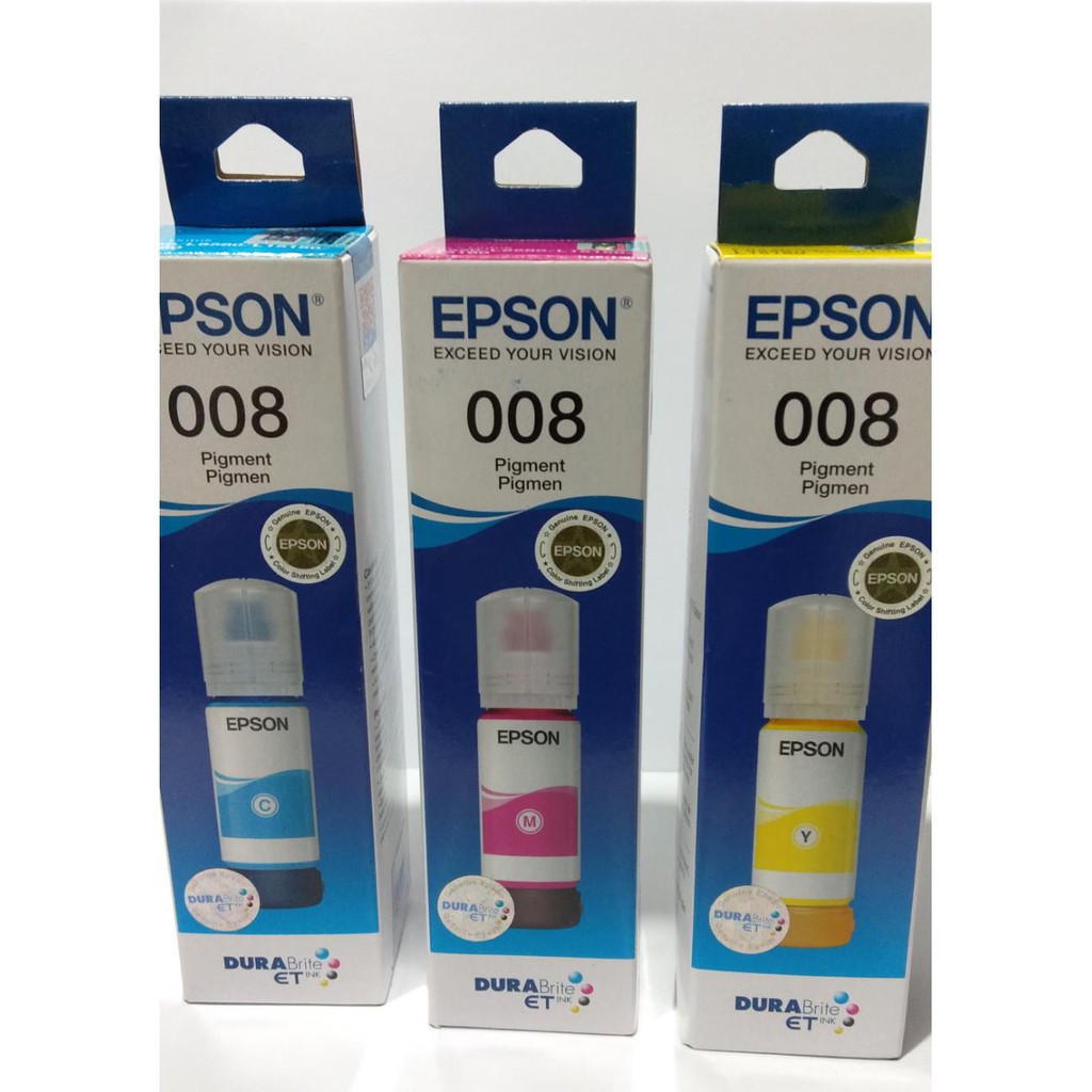 TINTA BOTOL EPSON 008 CYAN MAGENTA YELLOW