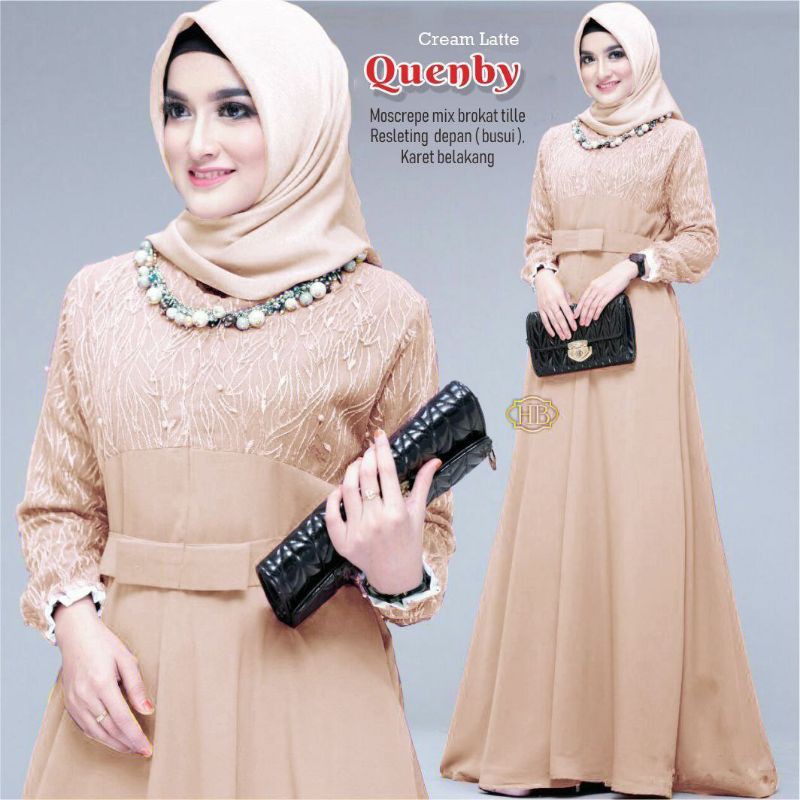 Gamis Quenby JUMBO BIG SIZE Baju LEBARAN LD 120CM / Gamis Wanita / Gamis Pesta / Gamis Brokat