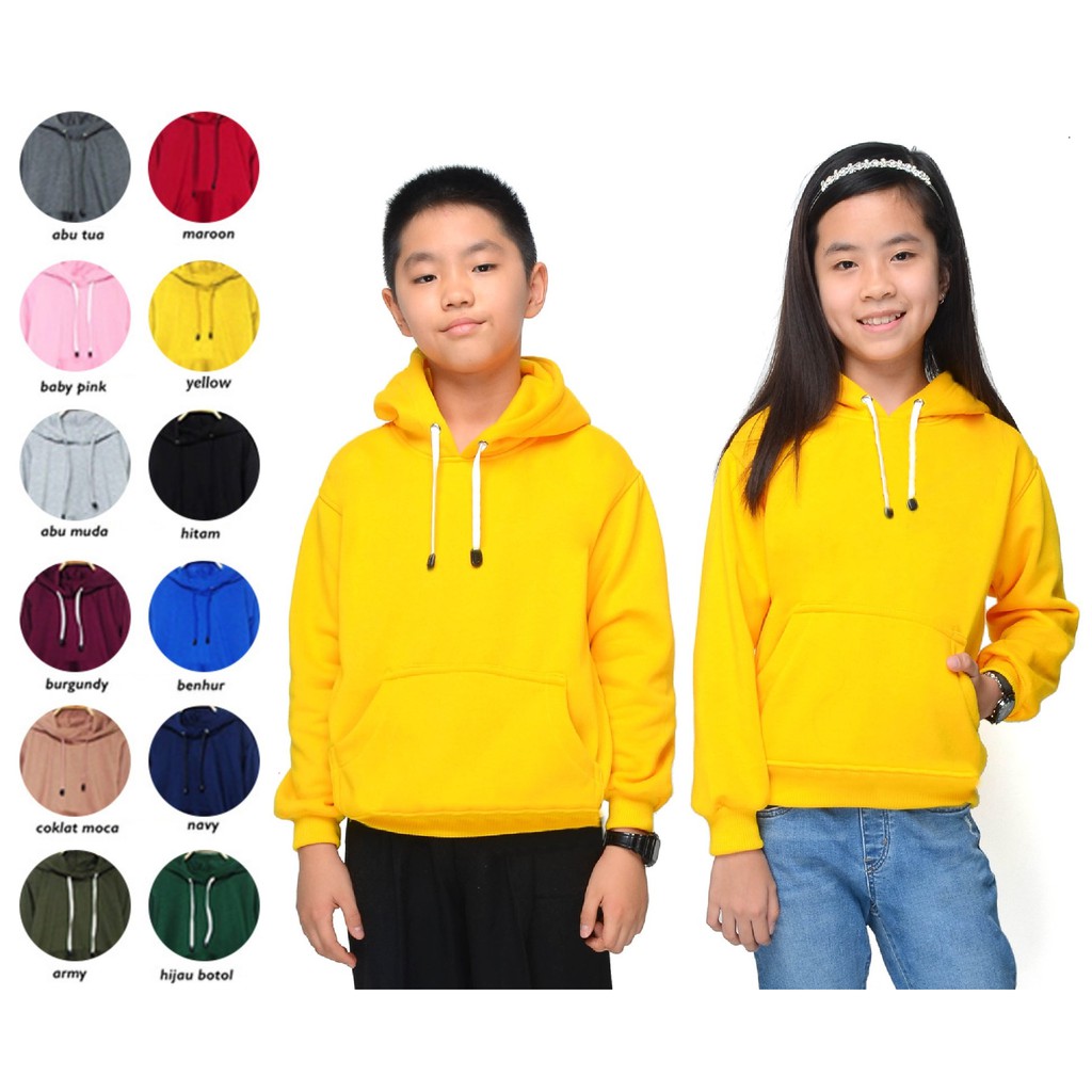 RFL Jaket Hoodie Jumper Sweater Polos Anak Laki Perempuan Unisex