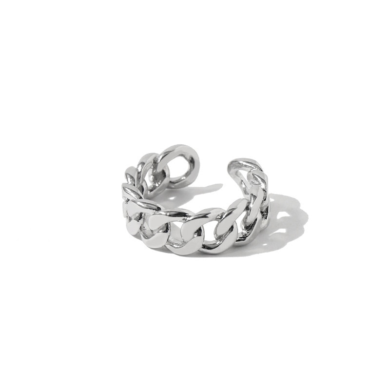 Cincin Rantai Multilayer Adjustable Model Terbuka Bahan Alloy Gaya Punk Hip Hop Untuk Pria Dan Wanita (2)