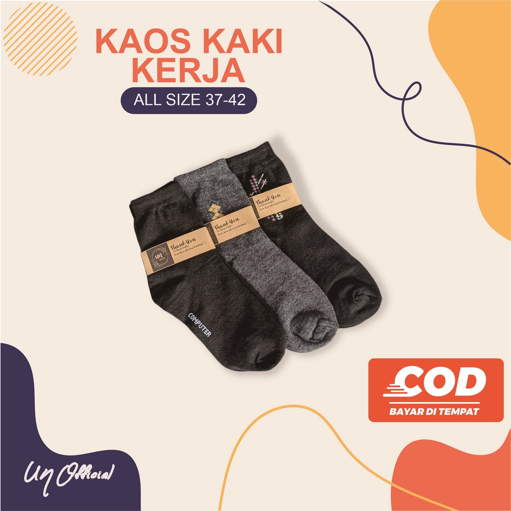 Kaos Kaki Pria Dewasa Kerja Kantoran - Tebal Motif dan Polos