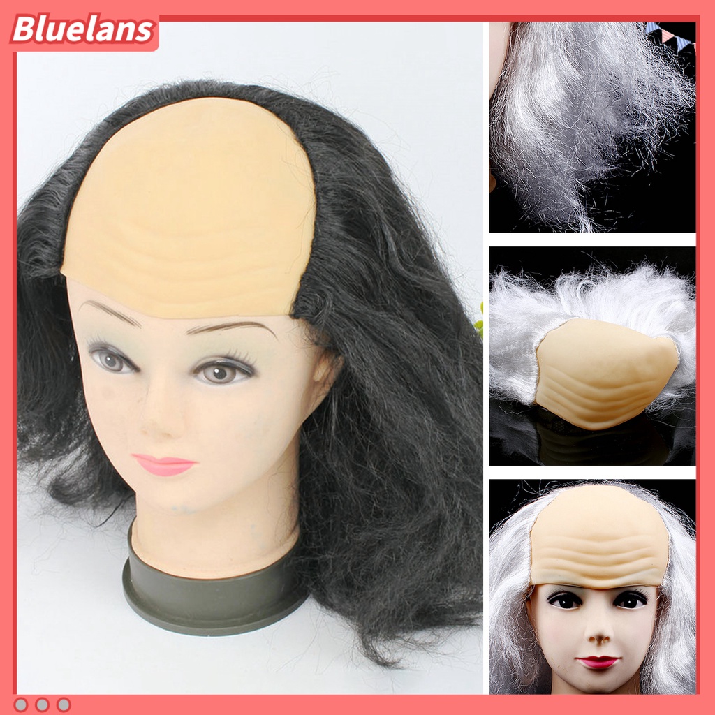 Wig Rambut Botak Palsu Universal Bahan Lateks Dapat Digunakan Kembali Untuk Cosplay Halloween