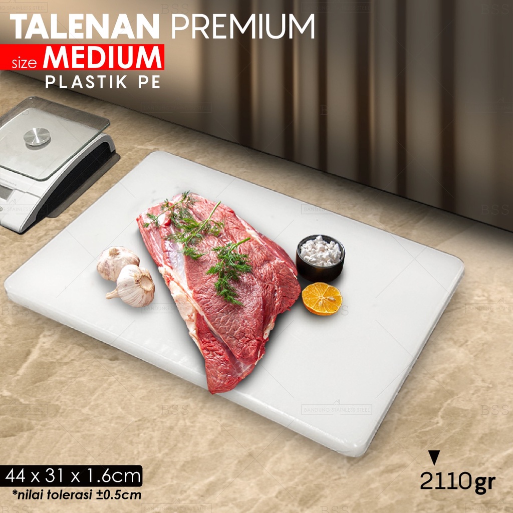 Talenan Plastik Tebal 2cm 44cm x 31cm Cutting Board High Quality MEDIUM Chopping Board M Talenan Pisau Potong Buah Daging  Food Grade