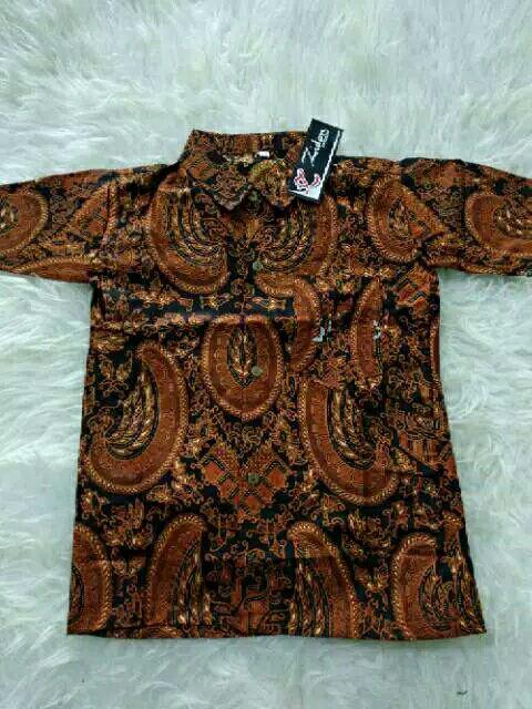 Kemeja Hem Batik Anak Size S Utk Usia 2th - 4th