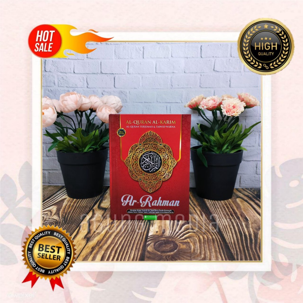 Quran Ar- Rahman A6 Hard Cover, Quran Terjemahan Kecil, Quran Tajwid Warna Warni Lengkap, Quran Hafa