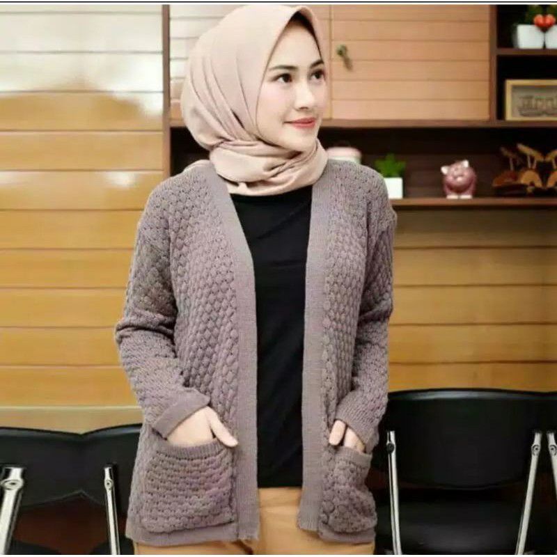 CARDIGAN RAJUT NANAS CARDIGAN RAJUT WANITA