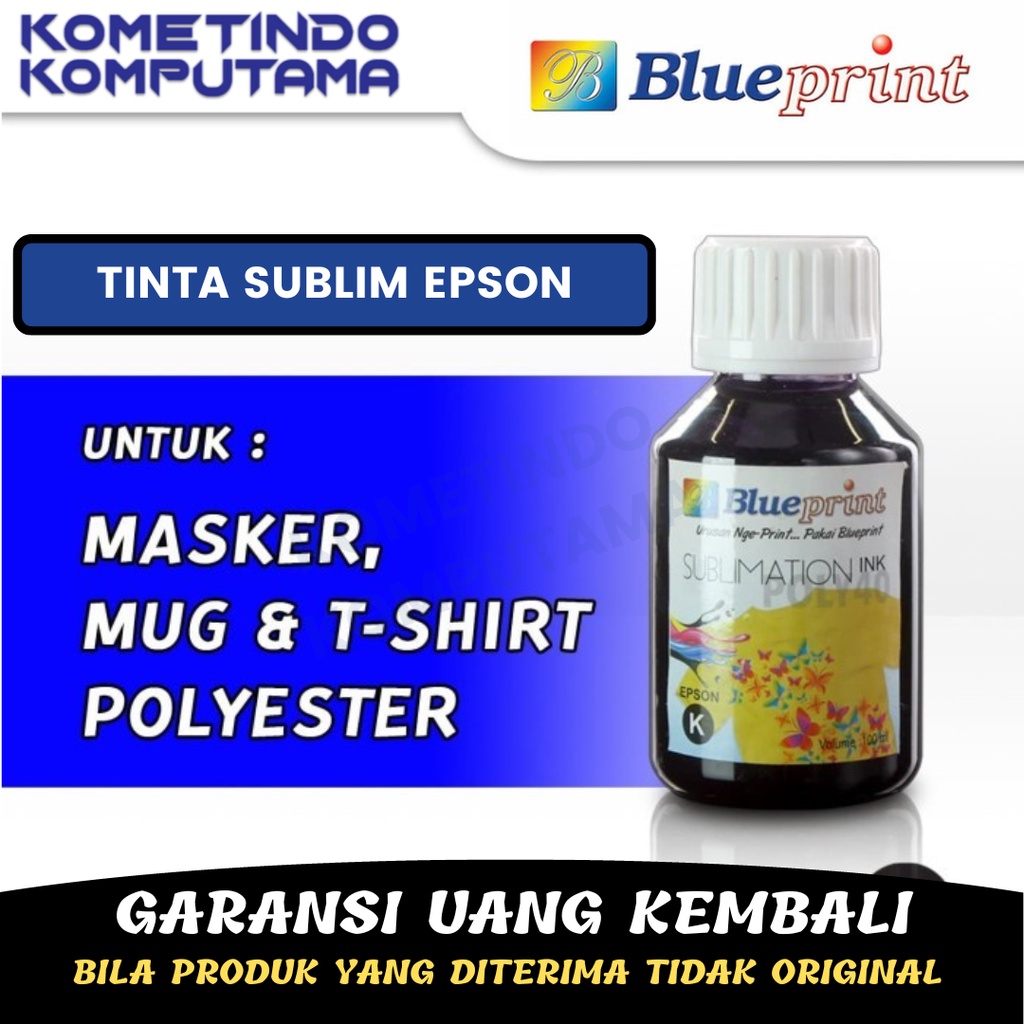 HITAM Tinta Sublimation Epson BLUEPRINT 100ml BK BLACK BP-ML100SPEX