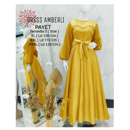 Gamis Perempuan Dewasa Terbaru Maxi Amberli Matt Moscrepe Ukuran Jumbo Model Kekinian Good qualty premium