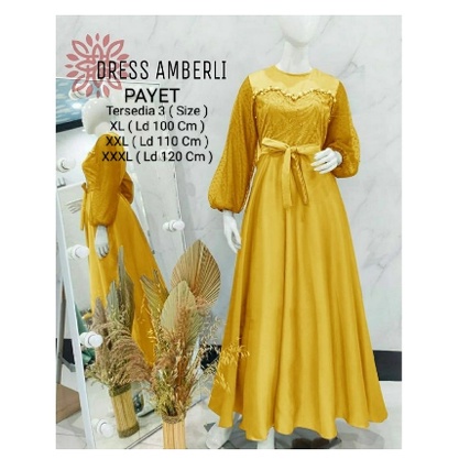 Gamis Perempuan Dewasa Terbaru Maxi Amberli Matt Moscrepe Ukuran Jumbo Model Kekinian Good qualty premium