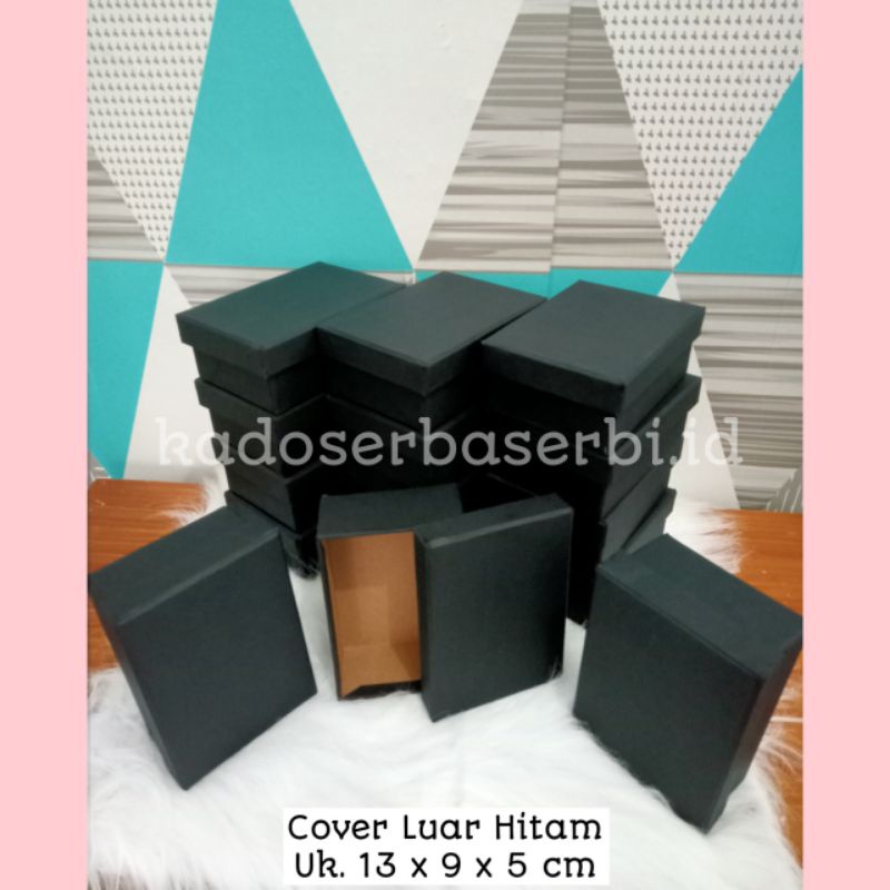 

GROSIR Hardbox Uk 13 x 9 x 5 cm Cover Luar Hitam | kotak kado | hampers | giftbox l Rigid box l kotak keras l kotak tebal
