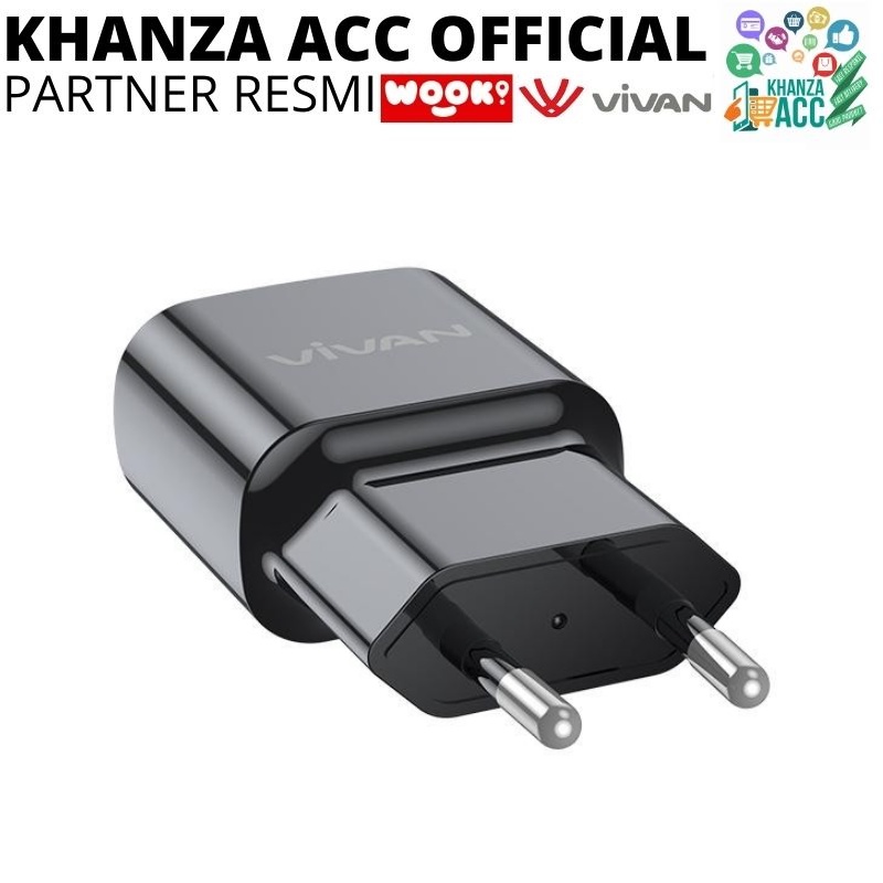 KHANZAACC VIVAN Power Oval 3.0 II Charger Original 18W with a Quick Charging Cable Garansi Resmi