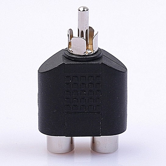 SKU-1052 KONEKTOR Y SPLITTER 1 RCA MALE TO 2 RCA FEMALE / ADAPTER