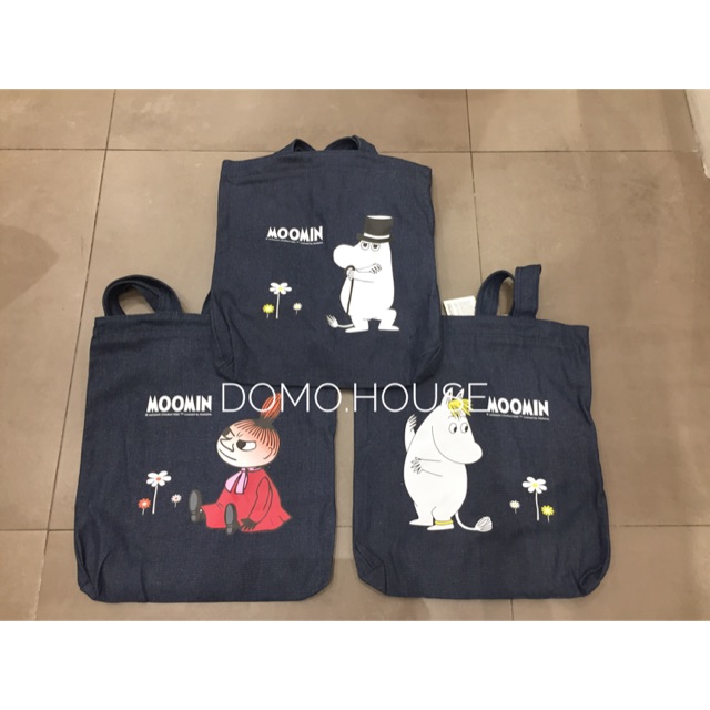 MINISO MOOMIN DENIM SHOULDER CARRY SHOPPING TOTE / TOTE BAG MOOMIN