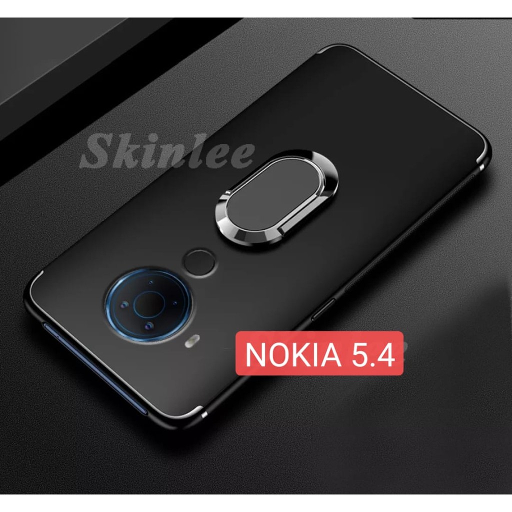 CASE NOKIA 5.4 2021 TERBARU BLACK RING SILIKON CASING KESING COVER HP SOFT CASE