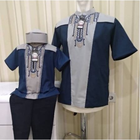 Koko Couple Ayah Anak Navy Abu