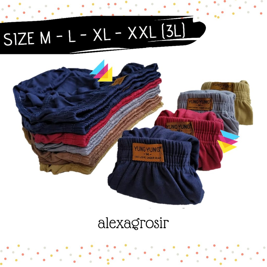 Celana Dalam Pria Yung-Yung  Size M L XL 3L, alexa