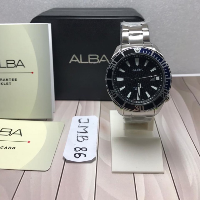 Jam tangan pria Alba samurai hitam original