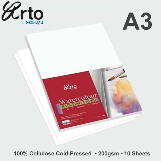 

Arto A3 Watercolour Paper 200 Gsm - Cellulose - 10 Sheets