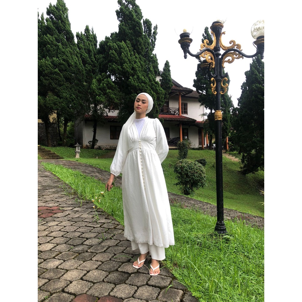 Zéa - Zahra - Dress Kondangan Lebaran Brukat Brokat Busui Maxi