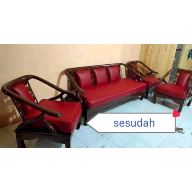 SERVICE JOK SOFA / KURSI KAYU RUANGAN