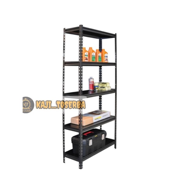 Tactix Rak Besi 5 Tingkat / Rak Serbaguna - Hitam
