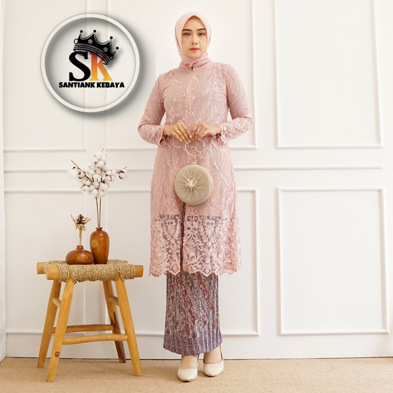 (BEST SELLER) Stelan Kebaya Tunik Busui Set Kebaya Wisuda Kebaya Modern Set Baju Kondangan Tunik Brokat Busui Terbaru