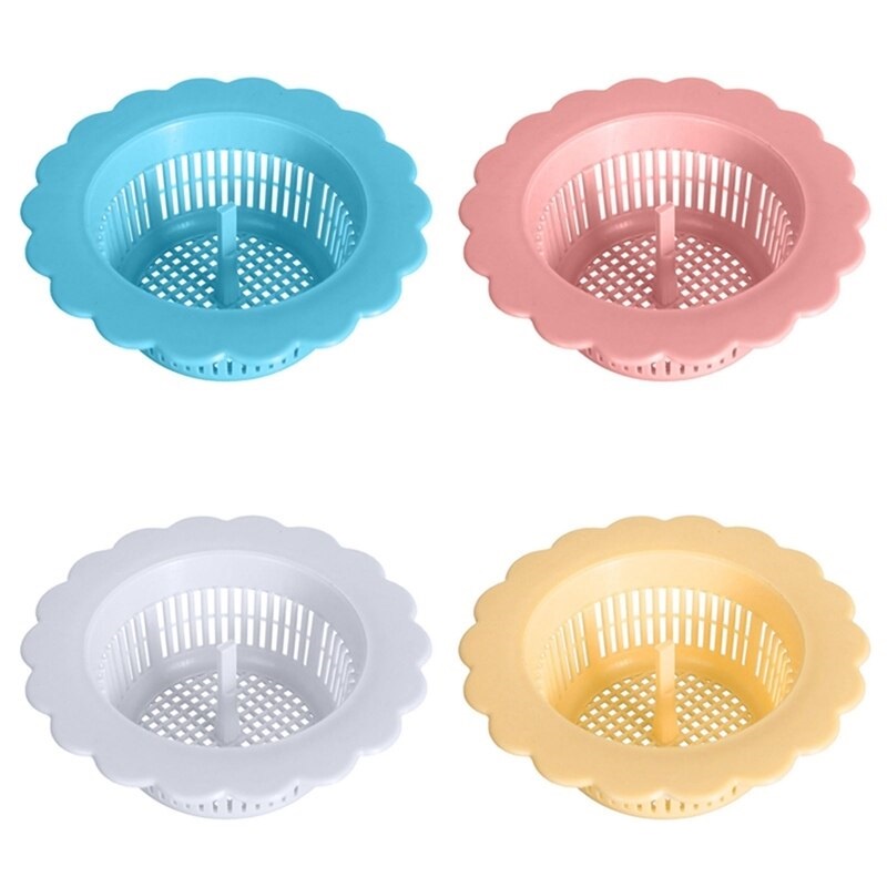 [MURAH] Saringan penutup lubang wastafel / Penutup Lubang Saluran Air Dapur Penyaring Kotoran Sampah Sisa Makanan PVC / Drain Sink Strainer Bentuk Bunga lubang wadah putih [PADMA] PADMA