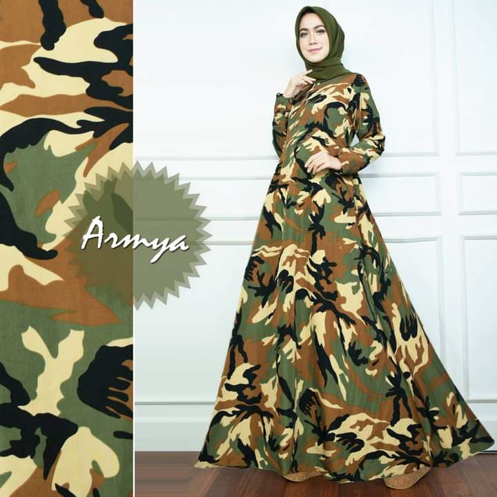 GAMIS JUMBO NEW MOTIF ARMY TERBARU KEKINIAN/GAMIS JUMBO BAHAN JERSEY/GAMIS ELEGAN KEKINIAN/GAMIS BAH
