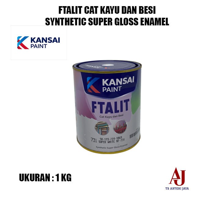 

Cat Kayu dan Besi FTALIT 1KG Cat Gloss Cat Minyak Cat Enamel Cat Synthetic Hitam