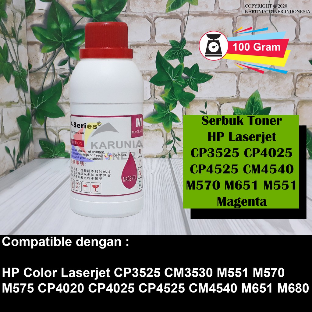 SERBUK TONER Printer HP Laserjet CP3525 CP4025 CP4525 CM4540 M570 M651 M551 Magenta