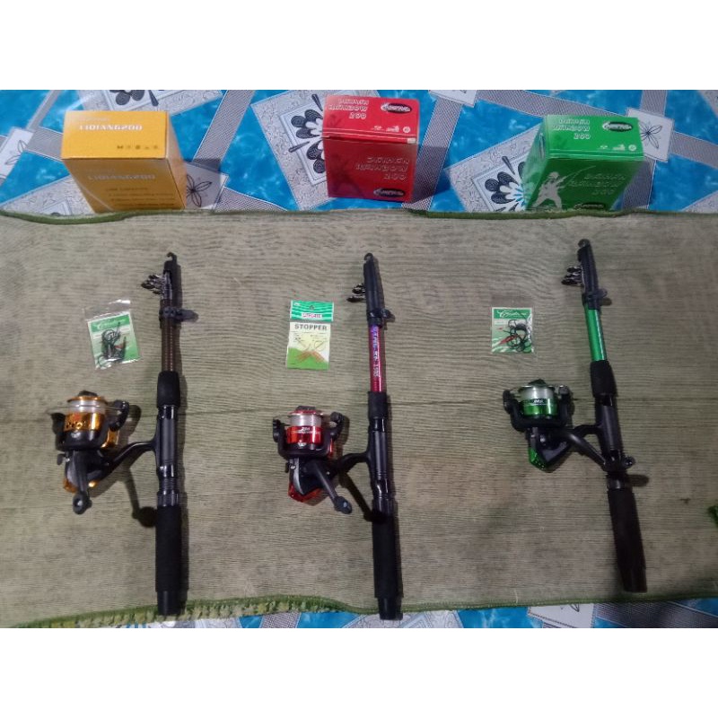 joran pancing antena 1 set lengkap