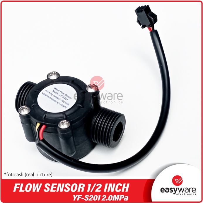 WATER FLOW SENSOR 0.5 INCH YF-S201 FLOW SENSOR PLASTIK