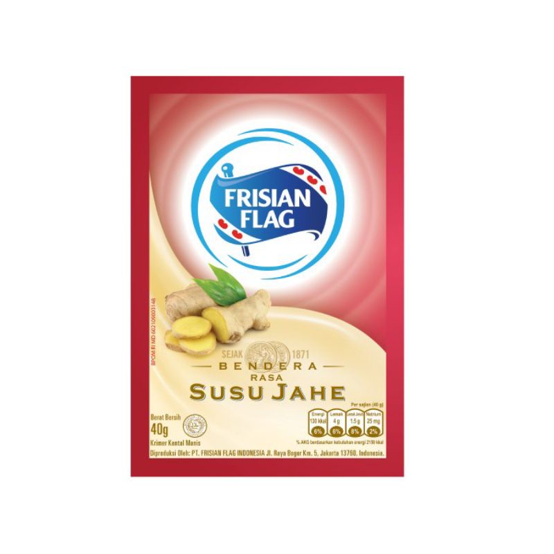 Frisian Flag susu bendera Rasa susu Jahe 6 Sachet