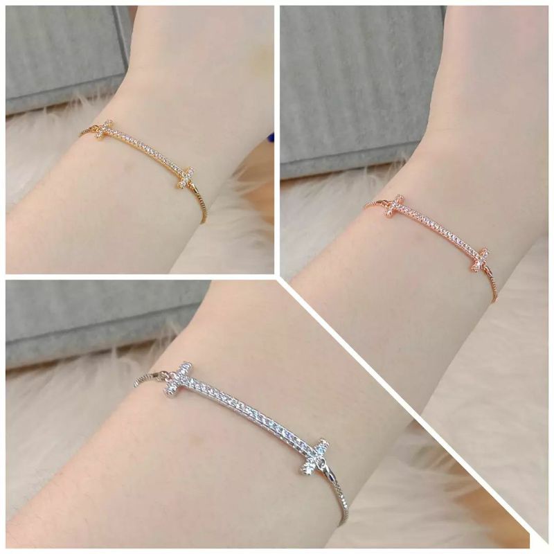 Gelang Serut Titanium Wanita Anti Karat, Dijamin 100% kualitasnya, COD + Gratis Ongkir, Stok Ready bisa langsung di order dan siap langsung kirim