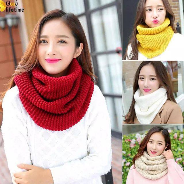 Syal winter wanita - syal rajut wanita - syal musim dingin korea style