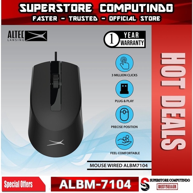 Mouse Altec Lansing ALBM-7104 Comfortable Feel | Altec ALBM7104