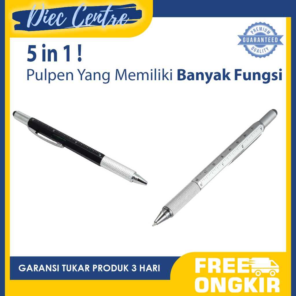

Pena Multifungsi Stylus+Penggaris+Level+Obeng