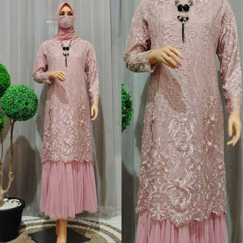 GAMIS TUTU LATIFA GAMIS TILLE BORDIR GAMIS MUSLIM GAMIS MEWAH