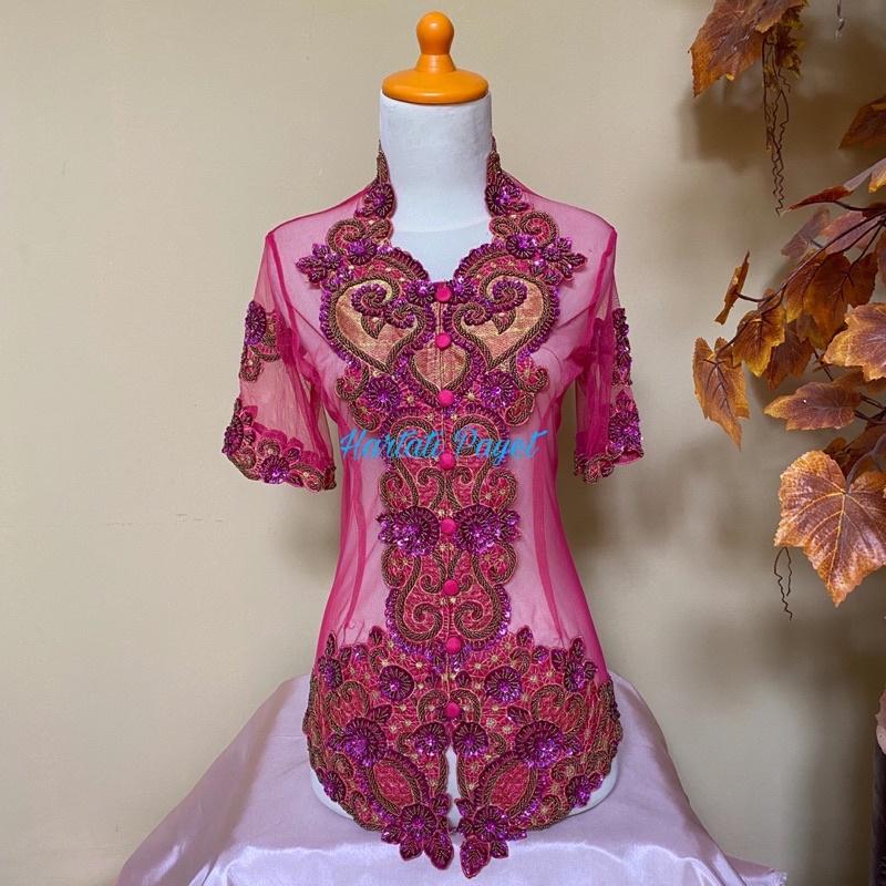 Kebaya Atasan Tangan Pendek Full Payet / Kebaya Pagar Ayu / Kebaya Wisuda Modern / Kebaya Among Tamu