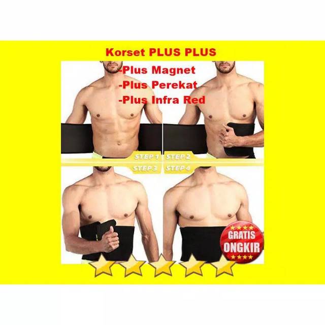 Korset pelangsing slimming belt therapy sabuk terapi magnet pelangsing perut