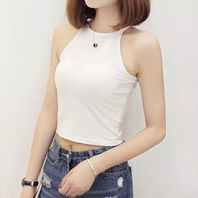 Tank Top Polos Wanita 130 (XS-XL)-White