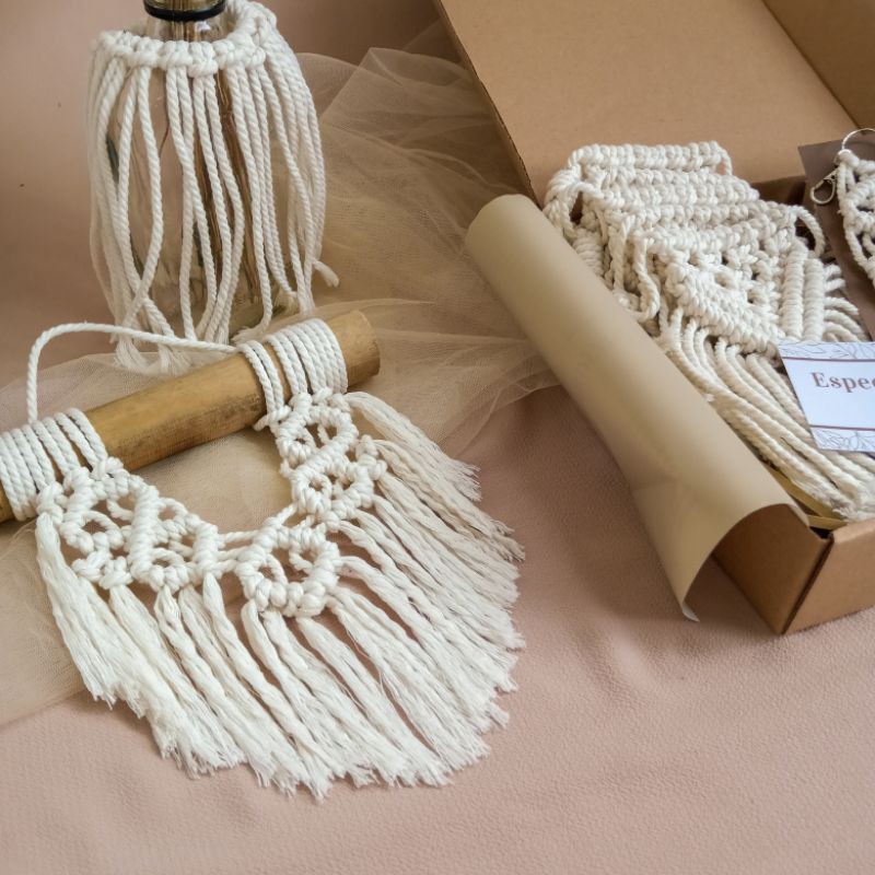 Gift Box Macrame B, Rustic gift box, gift box unik, gift box murah